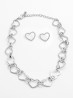 Heart Link Necklace & Earring Set (NC1236 + ER1236)